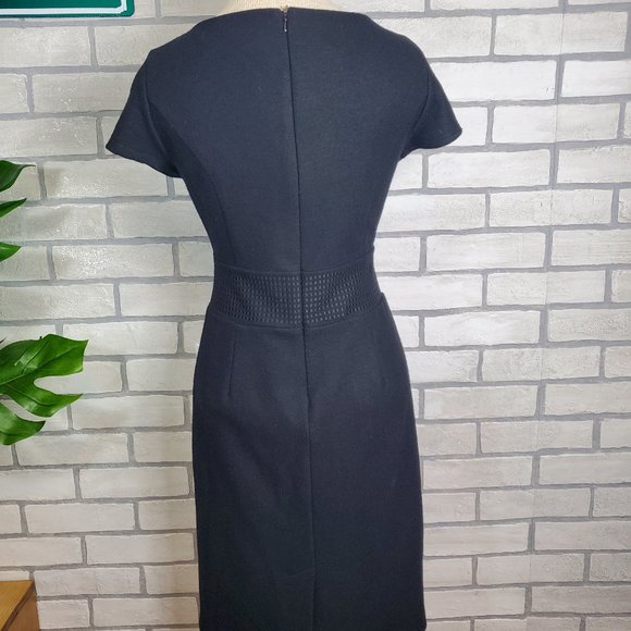 Banana Republic Black Wool Sheath Mini Dress Size 4 - Picture 7 of 10